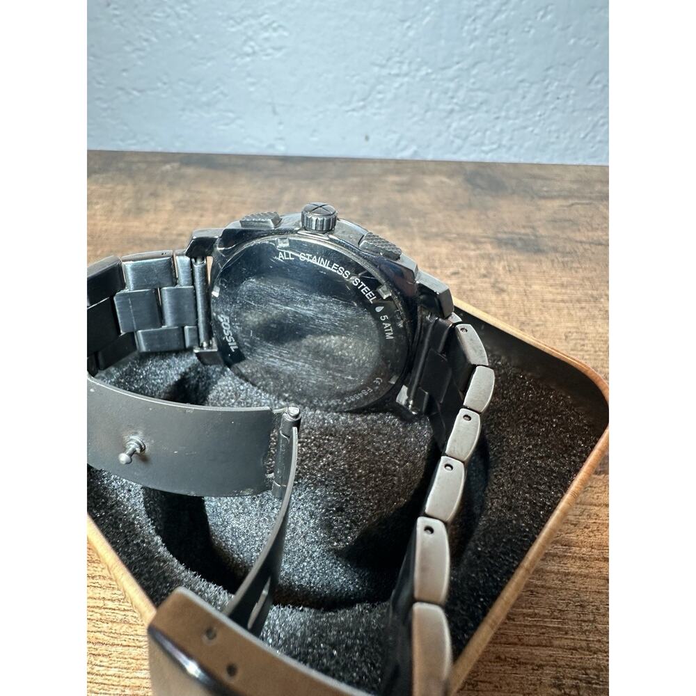 Fossil Machine Men's Watch with Stainless Steel Band, Chronograph Watch Display - Picture 3 of 5